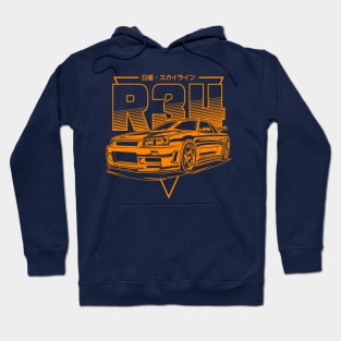 Skyline GTR R34 (Orange) Hoodie